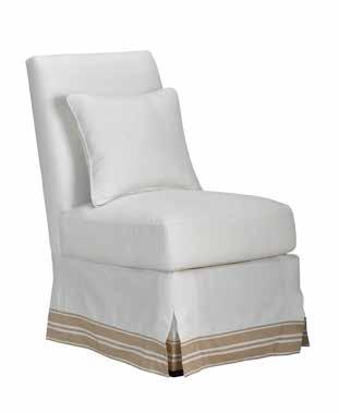 Upholstery H1660 Wilshire Slipper Chair W19 D26 1/2 H34 in. Inside: W19 D20 in.