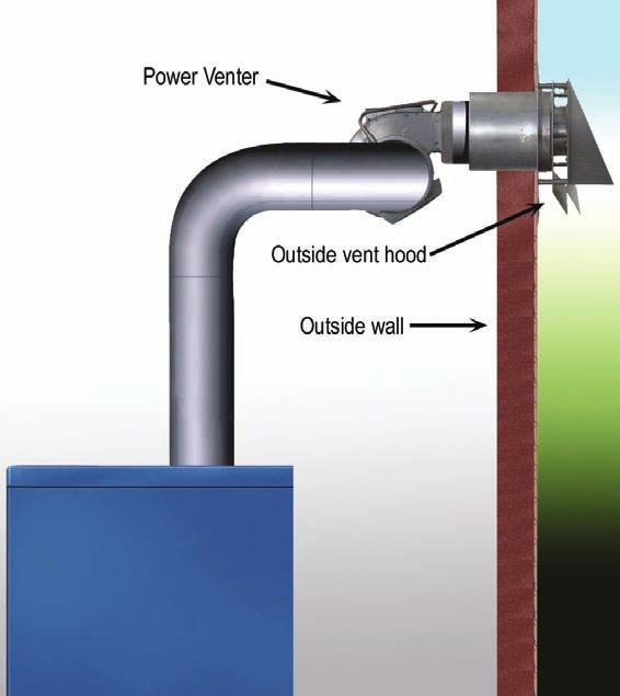 Figure 6-17: Outside vent hood outside vent hood (Figure 6-17). Although these models have operated successfully for years, they often cause noise and vibrations in the building.