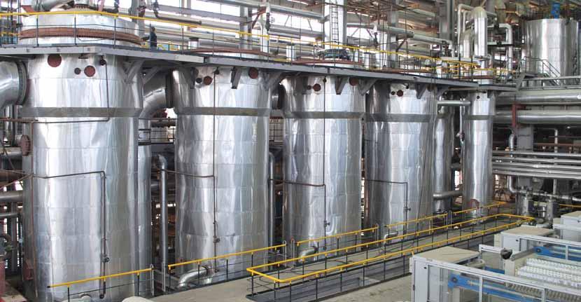 6 The right design makes all the difference. Evaporation plant in Egypt with some evaporators opened for inspection. Falling-film evaporators from BMA are tailored to specific applications.