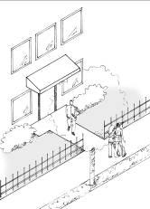 (3) Standards and guidelines: (a) Fences are permitted as follows: Fences up to three feet: Fences up to three feet are permitted between any street and any building provided other block frontage