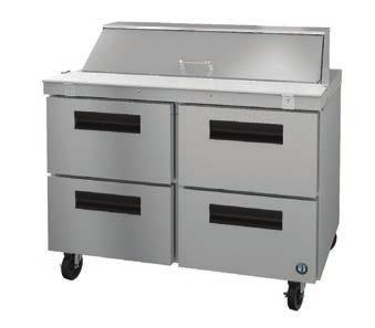 ) Cabinet and drawers are insulated with 2 foamed in place polyurethane 1/2 x 10 Cutting board standard 6 Stem casters standard CRMR27-8D CRMR48-12D4 CRMR48-12D2 Nominal Storage Capacity 7.2 ft 3 13.