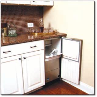 moving parts, which contribute to its long life and dependability Compact size (less than 34 inches), undercounter design, swing style reversible door, and UL approval for