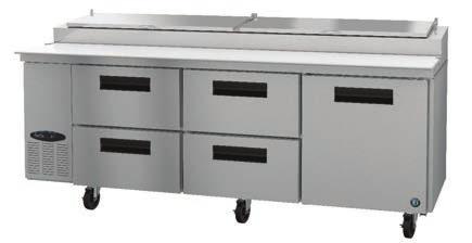 PREP TABLES - PIZZA DRAWER / DOOR COMBINATIONS CPT67-D2 CPT93-D2 CPT93-D4 Stainless steel interior and exterior front sides and top Cabinet and drawers are insulated with 2 foamed in place