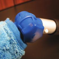 to 30 soiled mop pads push button dispensing tank allows user control of dosing; tank holds 1.4-gal.