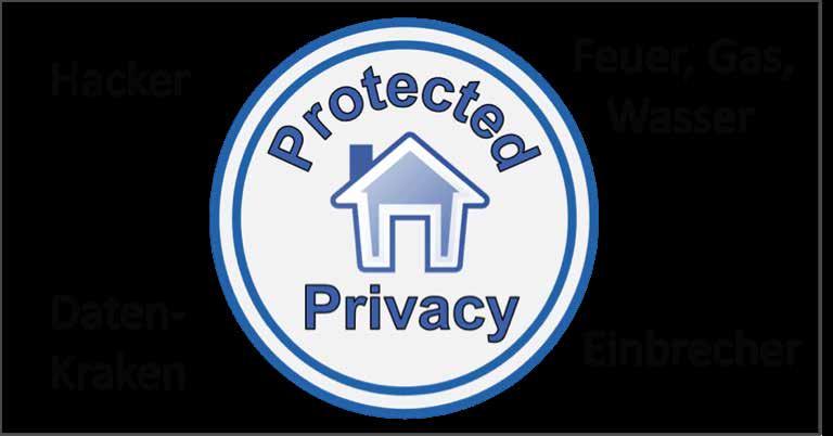 Protected Privacy Hackers Fire, Gas, Water Data leeches Burglars Data leeches, hackers and even "classic" burglars won't get their hands on anything in your Smart Home.