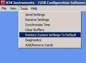 Restore System Settings To Default This software provides the user with a host of customer selectable options.