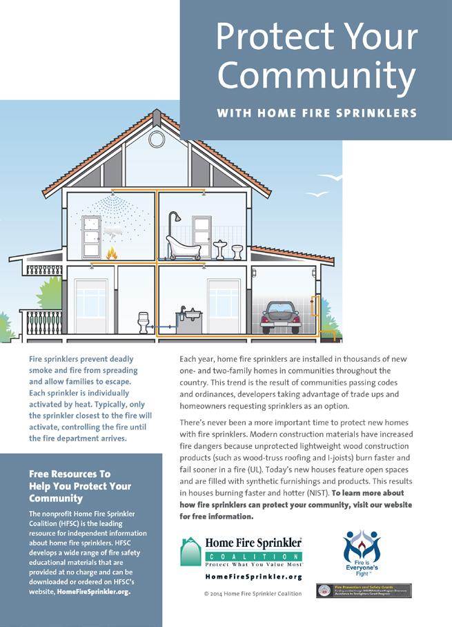 Building/Municipal Official Advertising HFSC developed a print advertisement for building and municipal officials to promote the new Protecting Your Community with Home Fire Sprinklers video and