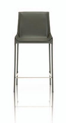 1620.WHT/GRY White Bonded Leather with grey Edge ConrAD barstool
