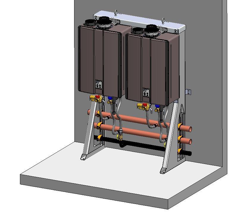 Securing Wall Mount Racks (ILW) THE WALL MUST BE CABABLE OF CARRYING THE OPERATING WEIGHT OF THE WARNING INSTALLED TRS SYSTEM.