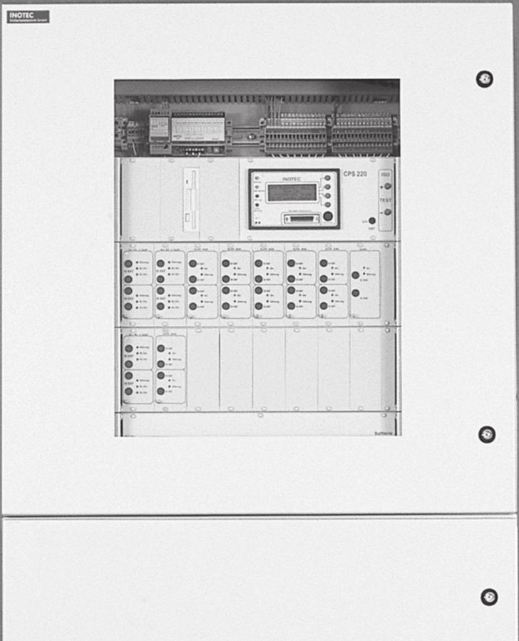 D.E.R.-System INOTEC System concept Data interface to fire alarm panel (max. 48 volt free contacts) FW 99 to administer, control and test max. 99 SEVs and FL-luminaries.