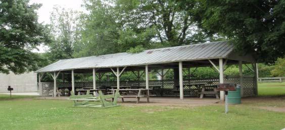 The park has many picnic tables that are used and in good condition. 4.