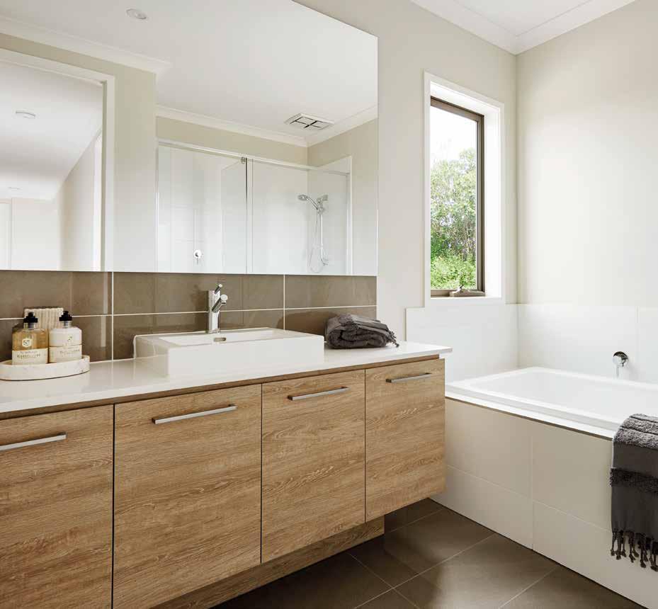 PLANTATION COLLECTION HOMES COLLEC- TION IN YOUR LUXE BATHROOM Seamless functionality and uncompromised style are included in your Plantation Collection home.