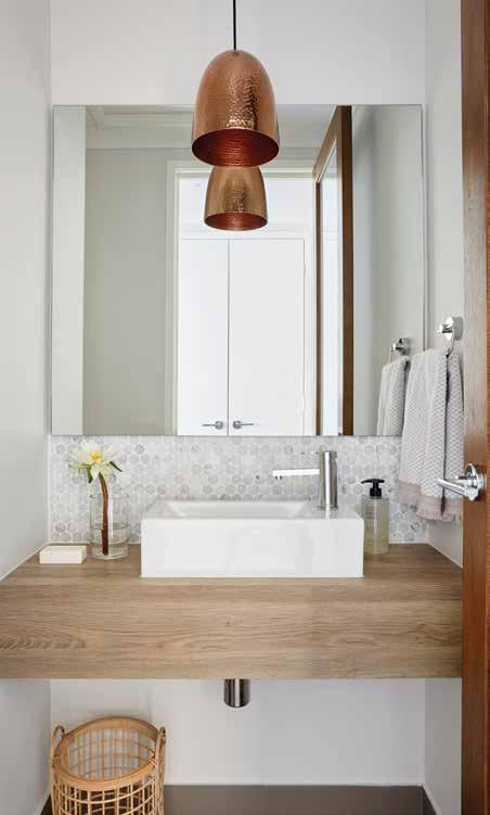 MIRROR Enhance the sense of space and invite natural light into the space with a well-proportioned frameless vanity mirror.