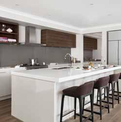 CAESARSTONE BENCHTOP Be inspired by your choice of colours with Caesarstone to your 40mm grand island bench and 20mm rear kitchen