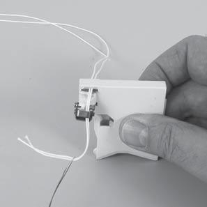 Loop all the cords through the threading tool.