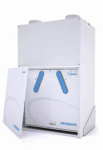 NUAIRE S MVHR MRXBOX95-WH1-1Z & MRXBOX95AB-WH1-1Z Both the MRXBOX95-WH-1Z and MRXBOX95AB- WH-1Z are designed to provide optimised balanced (supply and extract) mechanical ventilation heat recovery,