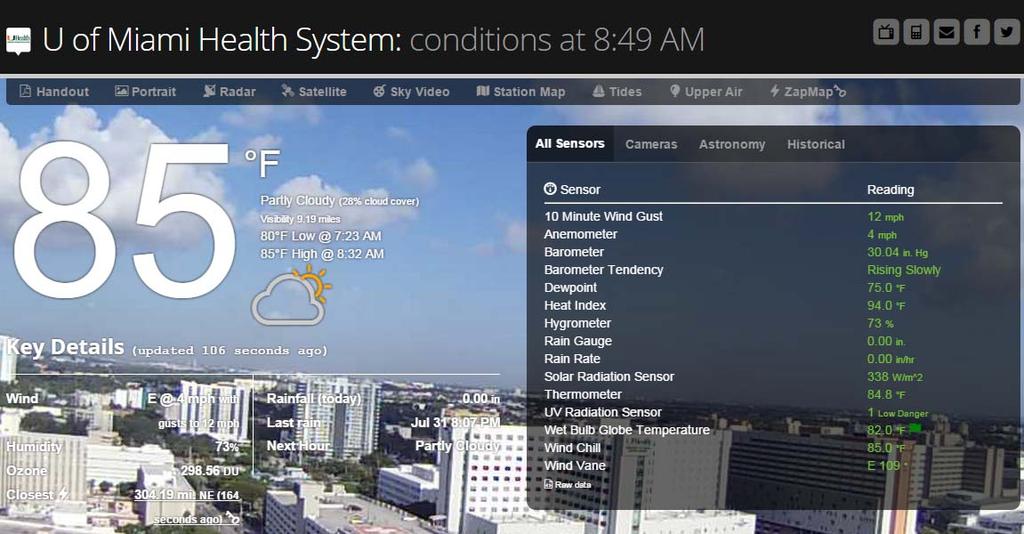 Medical Campus Weather Get the latest information on weather at Medical: Visithttps://miamidade.weatherstem.