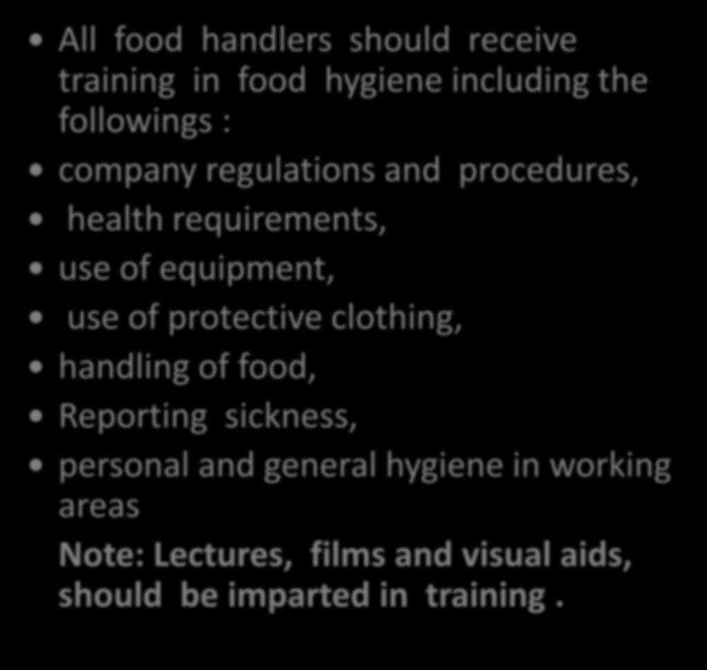 regulations and procedures, health requirements, use of