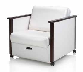 Structural steel seat frame provides strength and stability Smooth gliding motion Collection Item Flex Lounge Sleeper A comfortable, space saving design