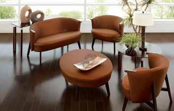 Arm chair, arm chair with wood armcaps, loveseat, and loveseat with wood armcaps Patent-pending seat geometry that supports up to 750 pounds Optional wood accents Clean out area between seat and