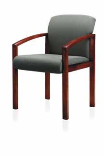 Its curved upholstered back provides exceptional comfort and support while its arching, slightly rolled wood back rail adds rich detail.