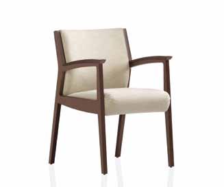 Able to stack four high Durable hardwood frame available in a variety of finishes Infinite upholstery and leather selections Soltíce Guest Chair