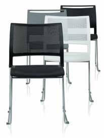 The mesh/mesh style weighs a mere 7.3 pounds the lightest high-density stack chair available.