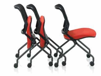 elegant appeal. Durable. Versatile. Comfortable. Arms, armless or tablet arm Poly seat and back or upholstery options Sled base frame Stacks up to 25 high on dolly.
