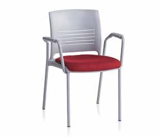 Administration Piretti Stack Chair Combines clean style with personalized flex-back comfort. An innovative mechanism instantly adjusts back tension to match the user s weight.