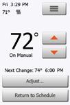 9.2.1.3 Adjust... permanently The permanently option allows you to maintain the displayed target temperature/ setpoint indefinitely, until you manually change the settings. 1.