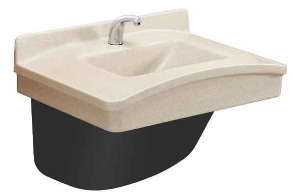 D & TS Compliant (lower or "concave" stations only) Patented Molded One-Piece Design with Integral Bowl Constructed of Terreon or Terreon RE Solid Surface Material ccess Panel and Transition Cover