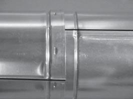 Note: The end of the pipe sections with the lances/tabs on it will face towards the appliance. Figure 8.2 Figure 8.