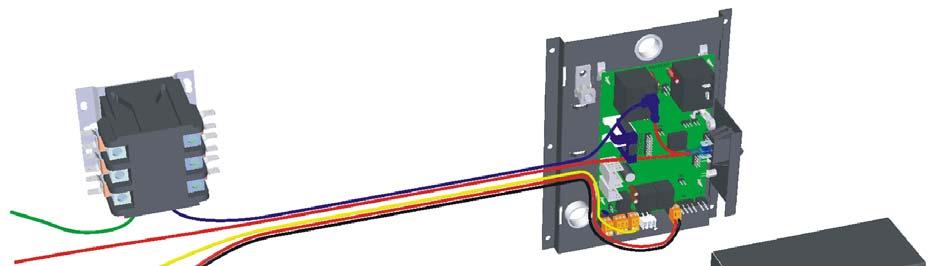 Control Wiring Contactor Contactor Ground 24 VAC On/Off Safety Loop Control Signal Tie wrap wires to tabs