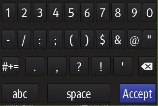 Space button: tap to input a space. 5. Numeric switch button: tap to switch to the numeric layout. 6. Case shift button: tap to switch the case of the letter.