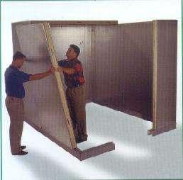 Construction Most walk-ins are made of pre-fabricated insulated panels that are assembled on-site.