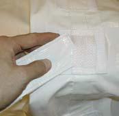 Position the Velcro cuff in the appropriate loop using the following guide (Fig.