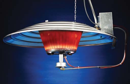 Brooder Heating Brooders Offer a Broad Comfort Zone CHORE-TIME Ultra-Ray Brooder 40,000 / 42,000 BTUs (11.72 KwHr / 12.31 KwHr) Heats an average of 800 to 1,000 square feet (74.3 to 92.