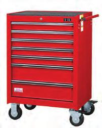 Trolley - 7 Drawer 7 ball bearing slide drawers with protective foam drawer liners, rolled edges