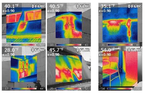 The following IR images further demonstrate some of the exterior wall issues mentioned