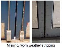 some signs of uncontrolled moisture, air-leakage and/ or other energy-compromising issues.