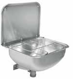 Supplied complete with monobloc mixer, 32mm flush grated waste (for top wash bowl) and 38mm domed waste outlet (for lower bowl).