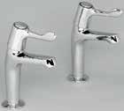 TAPS MANUAL OPERATION LEVER OPERATED PILLAR TAPS Manufactured from chromium plated brass the pillar taps are supplied with 150mm long levers which can be operated by either the elbows or wrists,
