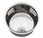 STAINLESS STEEL WASHBASINS AND WASHTROUGHS ROUND INSET WASHBASINS RIMMED EDGE ROUND INSET SINK BOWL Round inset sink bowl manufactured from 1.2mm thick, grade 1.