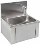 5 KNEE OPERATED WASHBASIN Knee operated hand wash basin is manufactured from stainless steel satin polish finish, material thickness 0.9mm.
