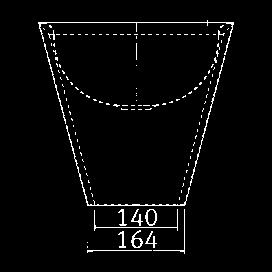 060 (D20167N) External: 420 x 400mm, bowl: 360 x 272 x 135mm 203.0000.