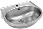External: 550 x 450 x 155mm, basin: 500 x 335 x 155mm 203.0000.047 (BS205-M) With overflow, single tap hole, plug and chain 113.0029.