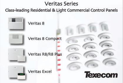 509 CONTROL PANELS & ACCESSORIES (continued) TEXECOM (2 Year Warranty) 1 001-0055 Veritas 8 Compact Slimline discreet stand alone control panel.
