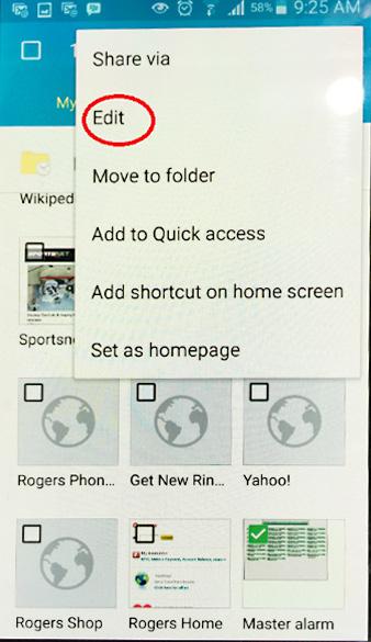 Go to the Bookmarks page and select Add shortcut on home