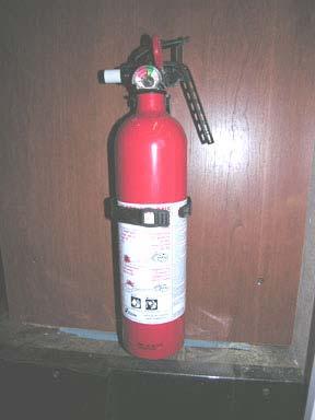 Fire Extinguisher (Typical installation - your coach may vary according to model and floorplan) Smoke Alarm Push button to test The following label is affixed to the Smoke Alarm.