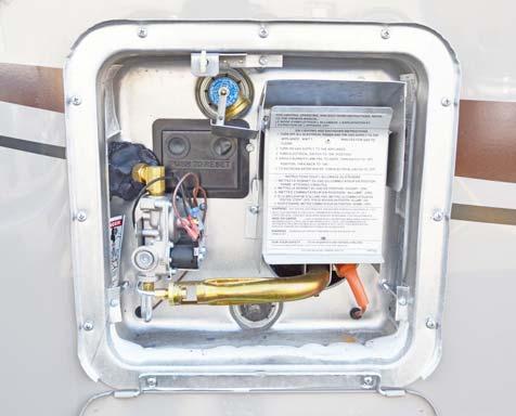 SECTION 4 APPLIANCES AND SYSTEMS To fill the Water Heater, turn the Water Pump switch ON and open a hot water faucet anywhere in the coach.